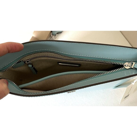 New Tory Burch Blake Patent Swingpack Crossbody Leather Angel Blue - Picture 6 of 6